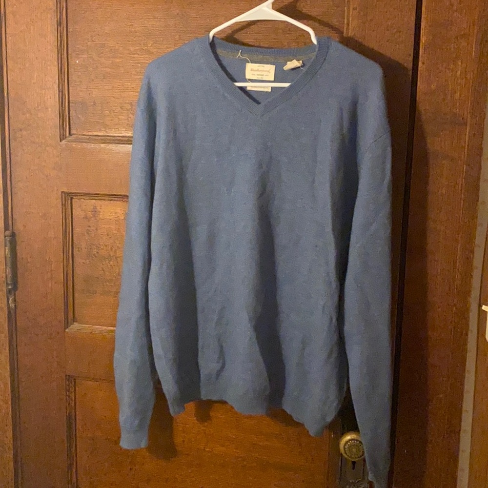 Weatherproof Merino Cashmere Men's VNeck Sweater L